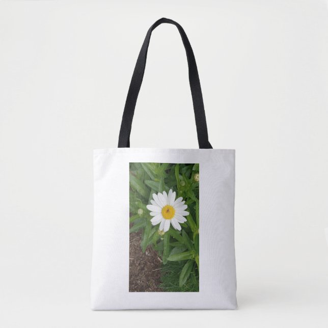 White Daisy Tote Bag (Front)