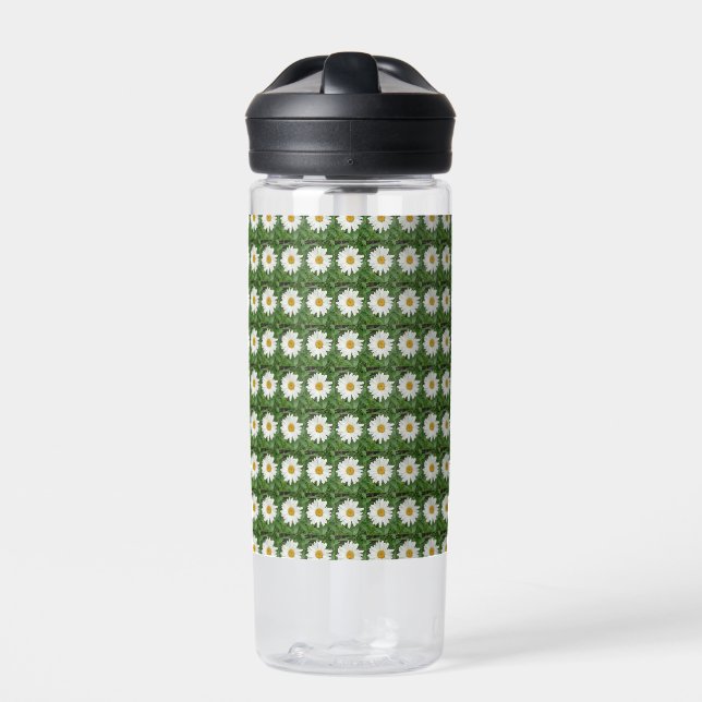 White Daisy  Water Bottle (Front)