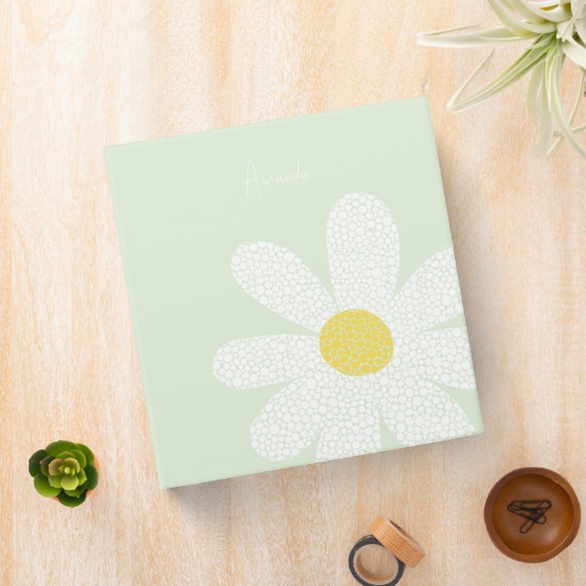 White Daisy with dots  Binder (In Situ)