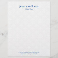 White Damasks Background Blue Typography