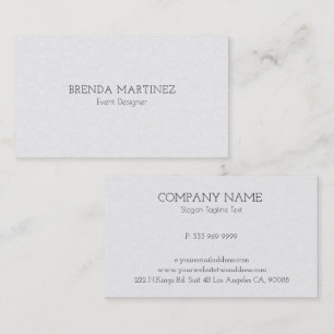 White Damasks Background Business Card