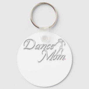 white dance mom for black keychain