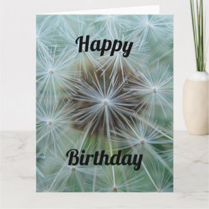 White Dandelion Birthday Card