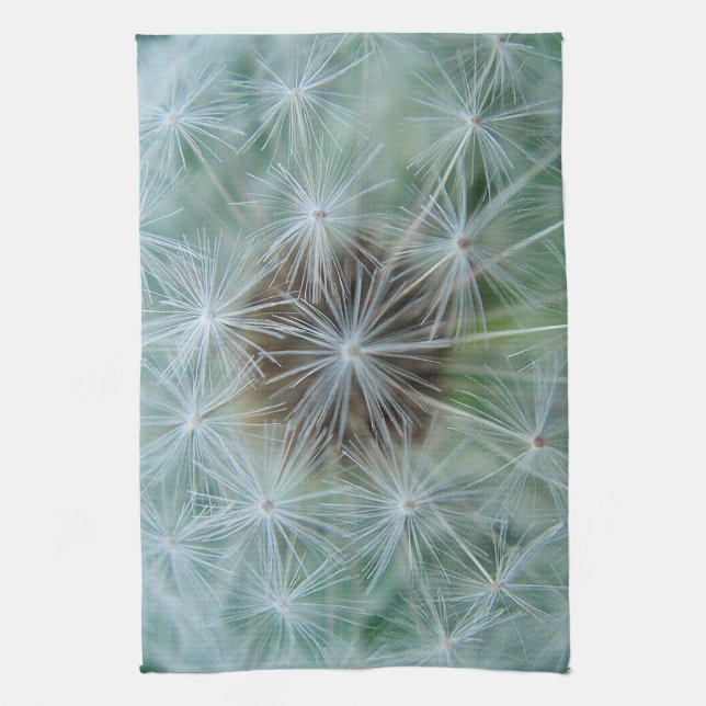 White Dandelion Kitchen Towel (Vertical)