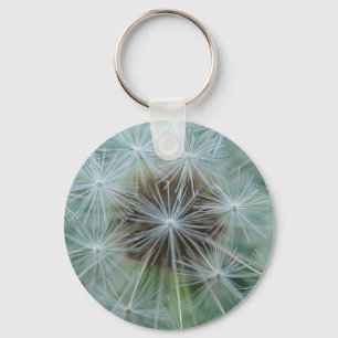 White dandelion pattern keychain