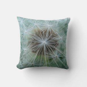 White Dandelion Pattern Throw Pillow