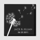 White Dandelion Wedding Favour Magnet<br><div class="desc">White Dandelion Wedding Favour</div>