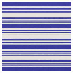 White & Dark Blue Coloured Pattern Fabric