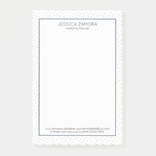 White & dark-blue dots pattern post-it notes
