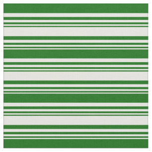 White & Dark Green Coloured Pattern Fabric