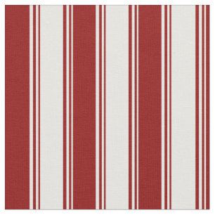 White & Dark Red Coloured Pattern Fabric