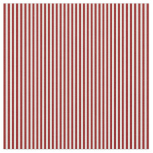 White & Dark Red Coloured Stripes Fabric