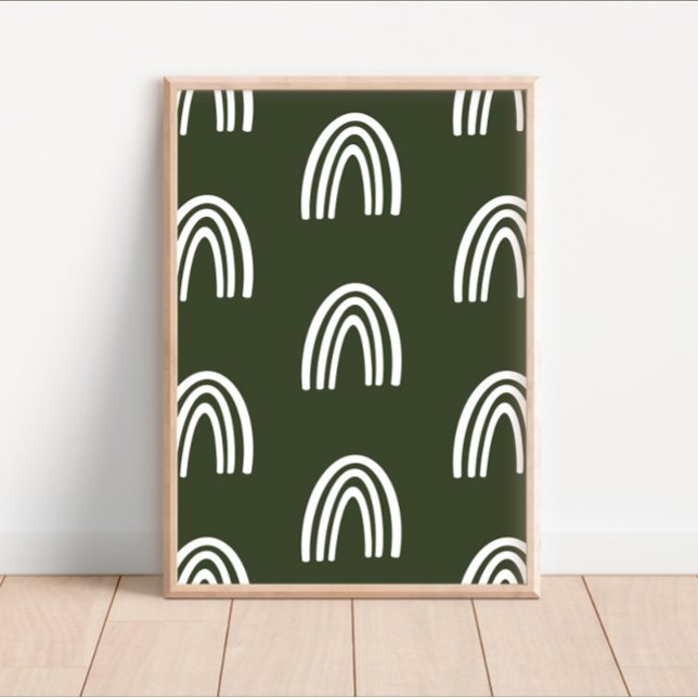 White/Dark Sage Boho Rainbows Nursery Decor (Creator Uploaded)
