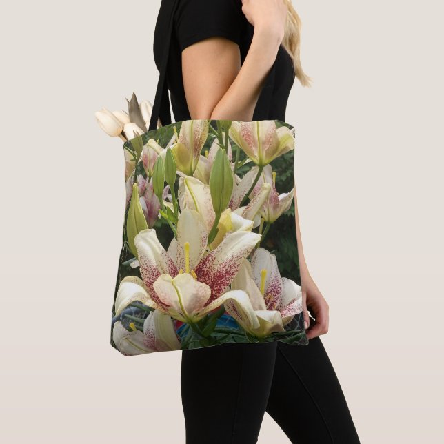 White Daylilies  Tote Bag (Close Up)