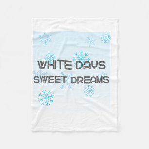 White Days Sweet Dreams Cozy Winter Blanket   Snow