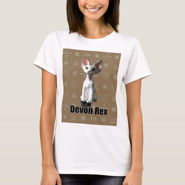 White Devon Rex T-Shirt (Front)