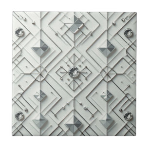White Diamond Mid Century Modern  Tile