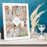 White Diamond Monogram Plaque<br><div class="desc">A custom photo plaque is a beautiful way to display your family photos. This modern collage design features 4 photos and a diamond divider with your custom monogram. For more advanced customization of this design such as changing colours or font style, simply select the "Customize It" button above! All photography...</div>