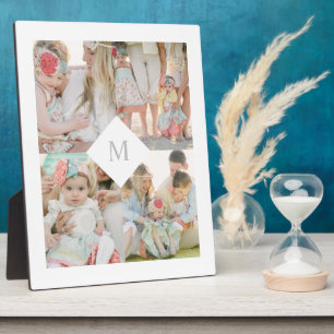 White Diamond Monogram Plaque