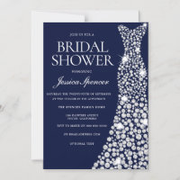 White Diamond Sparkle Dress Bridal Shower