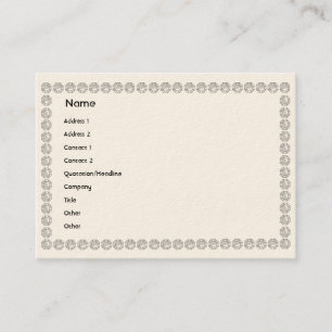 White Diamonds - Chubby Business Card