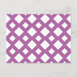 White Diamonds on Lavender Postcard