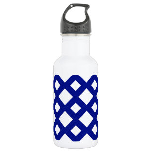 White Diamonds on Navy 532 Ml Water Bottle