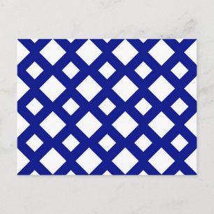 White Diamonds on Navy Postcard