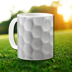 White Dimpled Golf Ball Texture Coffee Mug