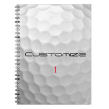 White Dimpled Golf Ball Texture Custom Name Number