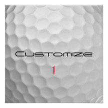 White Dimpled Golf Ball Texture Custom Name Number