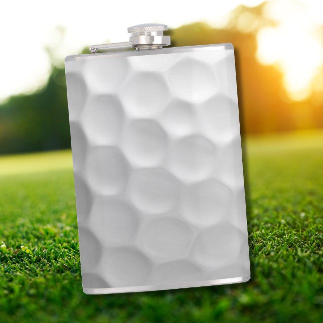 White Dimpled Golf Ball Texture Hip Flask (Creator Uploaded)