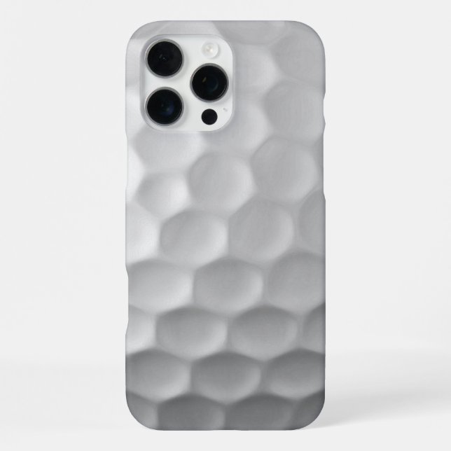 White Dimpled Golf Ball Texture iPhone Case (Back)