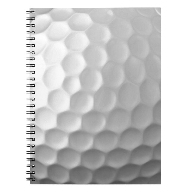 White Dimpled Golf Ball Texture Notebook (Front)