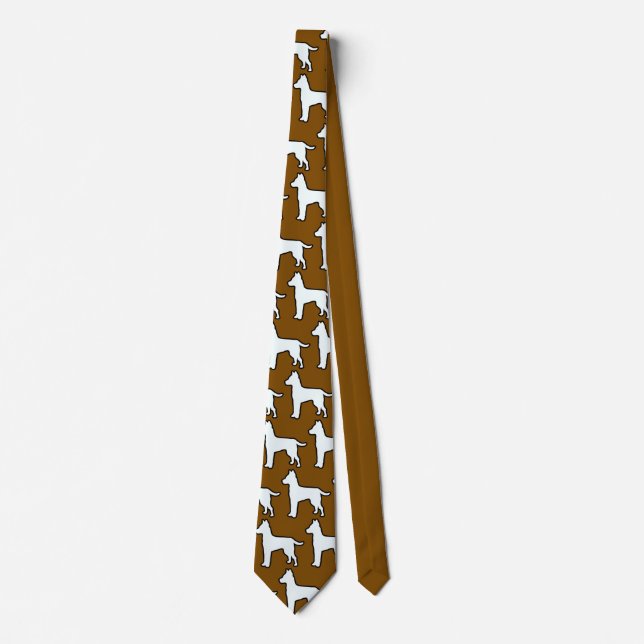 White Dog Brown Tie (Front)