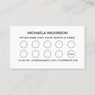  White Dog Paw on black Pet Grooming Service  Loyalty Card