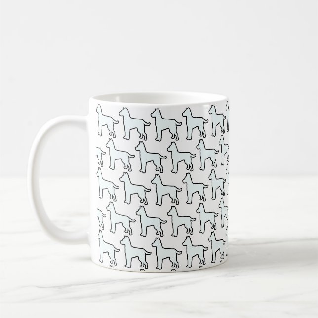 White Dog White    Coffee Mug (Left)