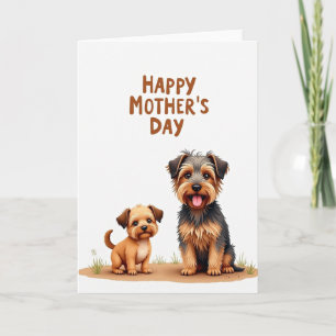 White Dogs Pattern Card