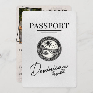 White Dominican Republic Passport Save The Date
