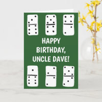 White Dominoes on Green Personalized