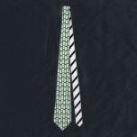 White Dominoes with Black Dots on Green Patterned Tie<br><div class="desc">Simple hand-drawn style illustrations of dominoes in white with black printing or dots on them are arranged in a pattern against a green background on this necktie. It's perfect for anyone who loves playing dominoes and other games.</div>