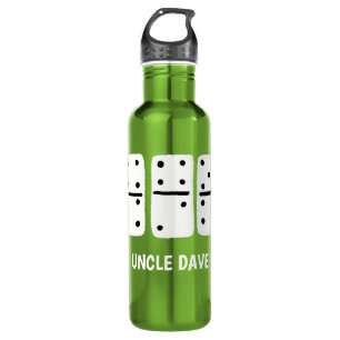 White Dominoes with Black Dots Personalized 710 Ml Water Bottle