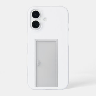 White door with smart door lock iPhone 16 case