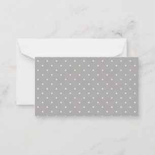 White Dot Grey Background Elegant Polka Dot Dotted Card