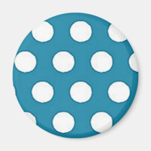 White Dot on Bright Blue Background Magnet