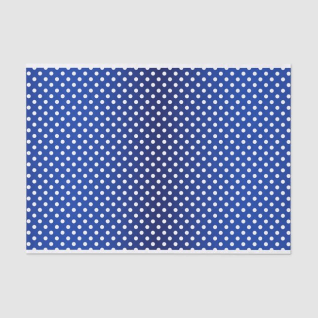 White Dot Pattern Over Dark Blue Tissue Paper (Front)