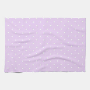White Dot Pink Background Elegant Polka Dot Dotted Kitchen Towel