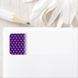 White Dot Purple Background Elegant Polka Dot