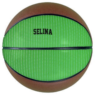 White dots green pattern basketball