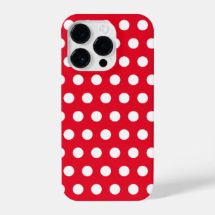 White Dots On Red Gift iPhone 14 Pro Case